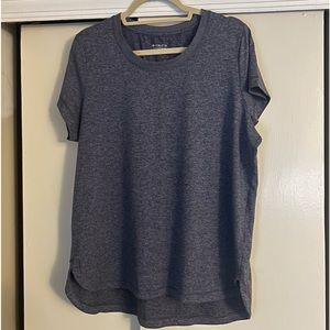 Athleta Uptempo Tee, blue heather, sz XL